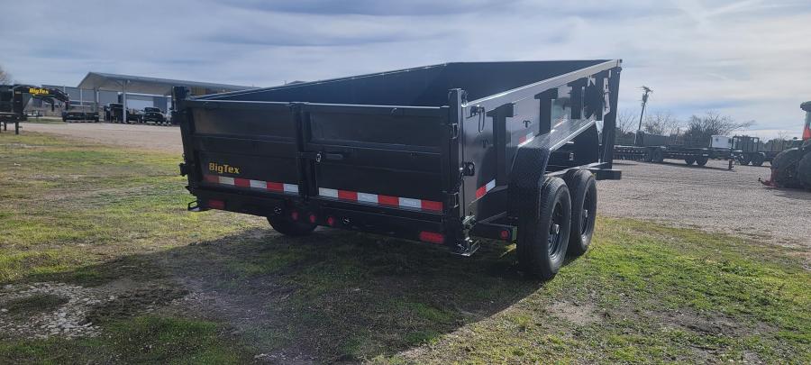 2024 Big Tex Heavy Duty Tandem Axle Gooseneck Dump Trailer 83”x 14’ w/ Combo Gate, Spare Tire Mount, 6’ Slide In Ramps, Tarp Kit image 0