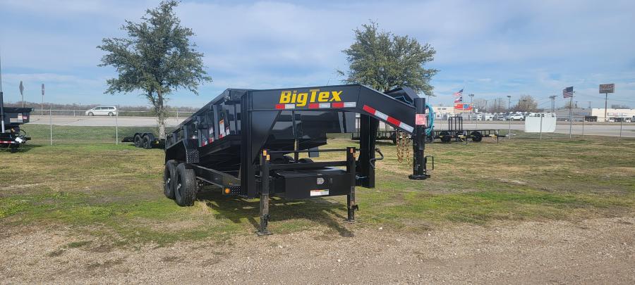 2024 Big Tex Heavy Duty Tandem Axle Gooseneck Dump Trailer 83”x 14’ w/ Combo Gate, Spare Tire Mount, 6’ Slide In Ramps, Tarp Kit image 1