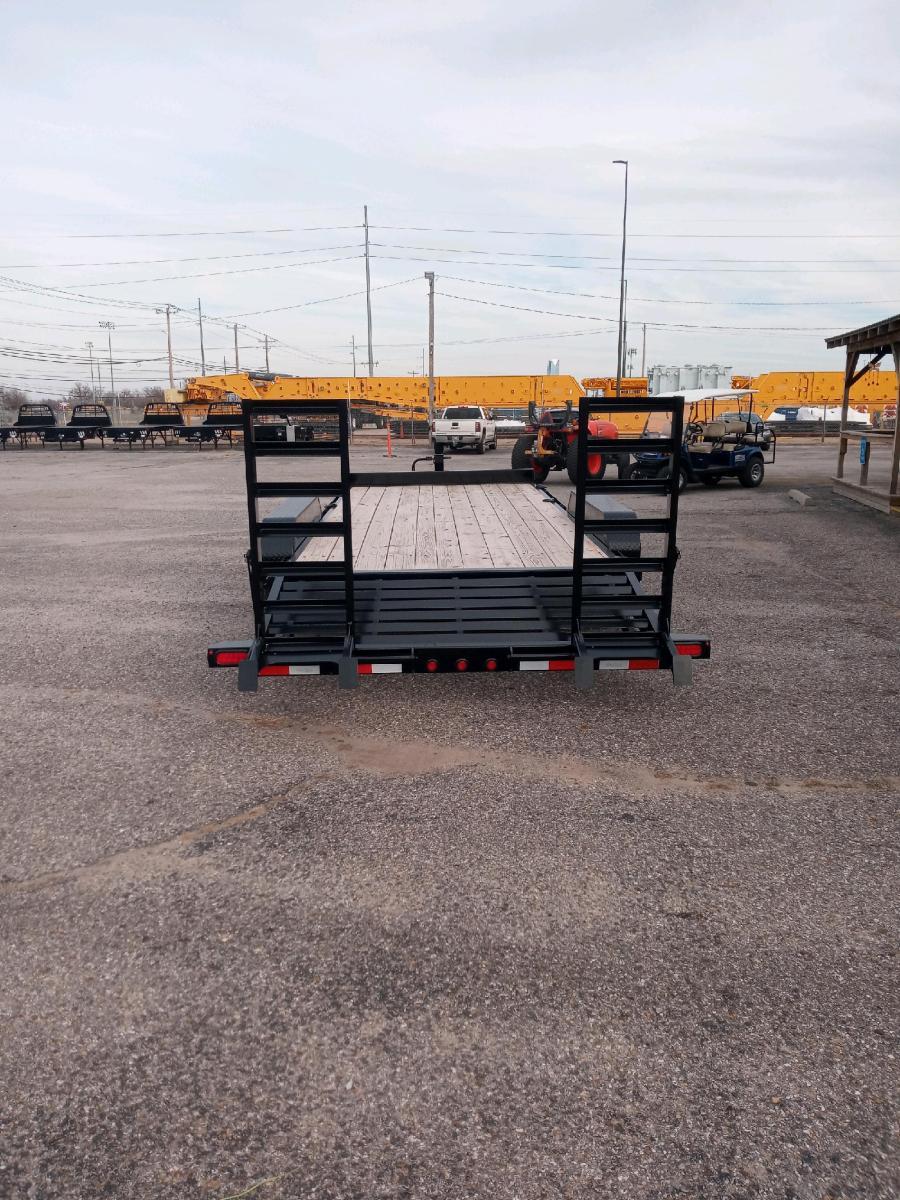 Big Tex 14ET-20BK-KR (83″W x 20’L, Tandem Axle Equipment Trailer, 3’ Cleated Dovetail w/ Knee Ramps and Spare Tire Mount) image 1