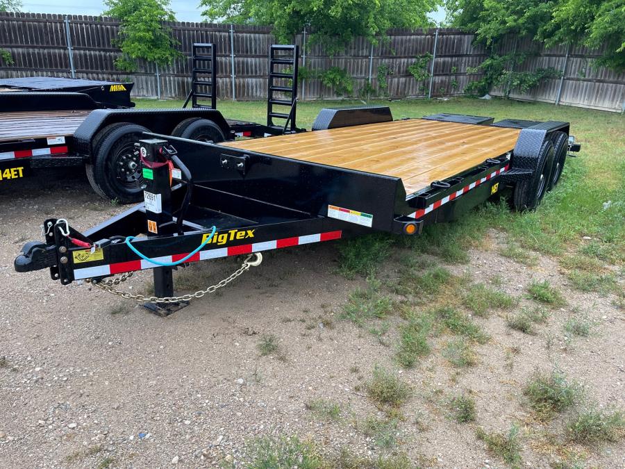 Big Tex 14ET-20BK-MR (83″W x 20’L, Tandem Axle Equipment Trailer, 3’ Cleated Dovetail w/ 3’ Mega Ramps and Spare Tire Mount) image 0