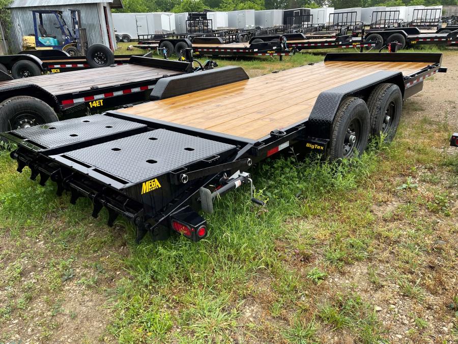 Big Tex 14ET-20BK-MR (83″W x 20’L, Tandem Axle Equipment Trailer, 3’ Cleated Dovetail w/ 3’ Mega Ramps and Spare Tire Mount) image 2