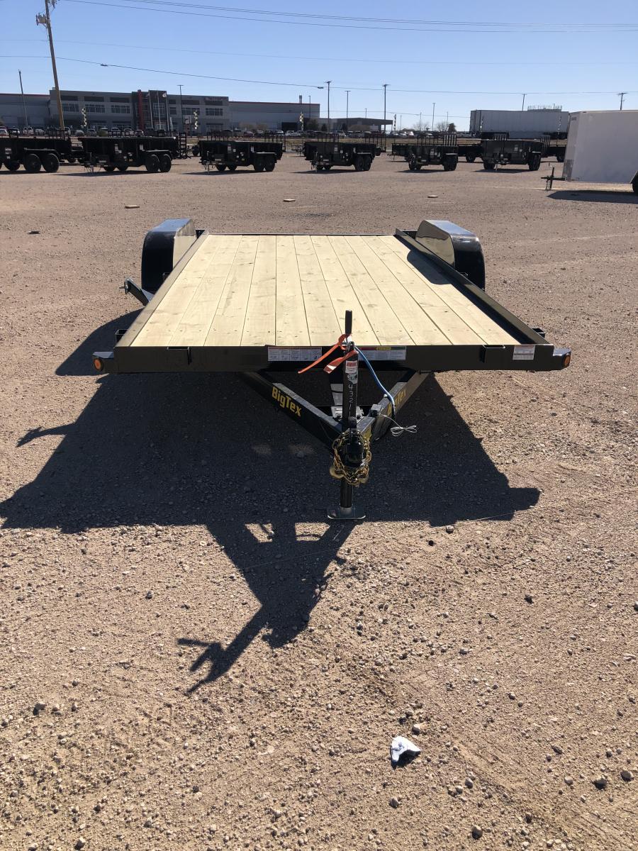 Big Tex 60EC-16BK2B (83″W x 16’L, Tandem Axle Economy Series Car Hauler with 4′ Slide-in-ramps, Spare Tire Mount and Brakes on Both Axles) image 0