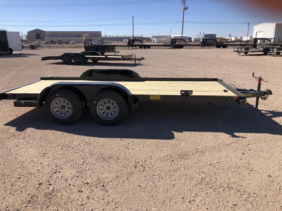 Big Tex 60EC-16BK2B (83″W x 16’L, Tandem Axle Economy Series Car Hauler with 4′ Slide-in-ramps, Spare Tire Mount and Brakes on Both Axles) image 1