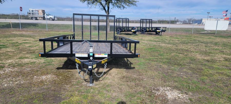 2024 Big Tex Single Axle Pipe Top Utility Trailer 77”x10’ w/4’ Dual Spring Assisted Ramp Gate, Spare Tire Mount image 1