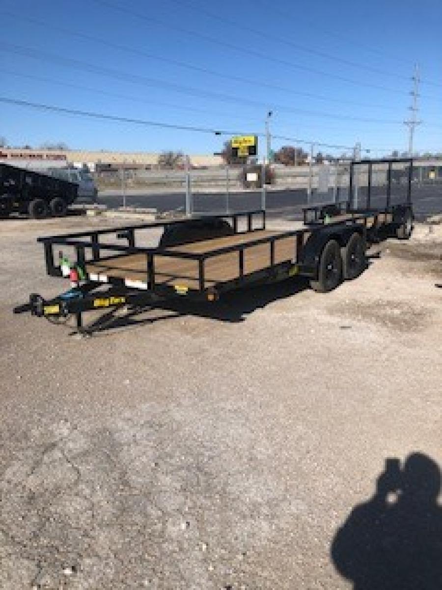 2024 Big Tex Tandem Axle Extra Wide Pipe Top Utility Trailer 83”x 18’ w/ 4’ slide out ramps, spare tire mount, brakes. image 0