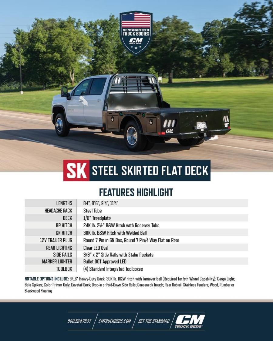 CM SK Model Truck Bed  8’6/84/58/42, Long Bed, Single Wheel, fits Dodge or 2017 and Newer Ford image 4