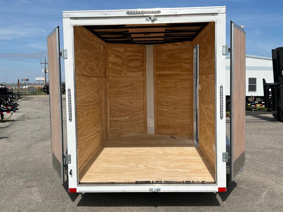 STAS STALL 6X10 SA WHITE DBL REAR 66H image 1
