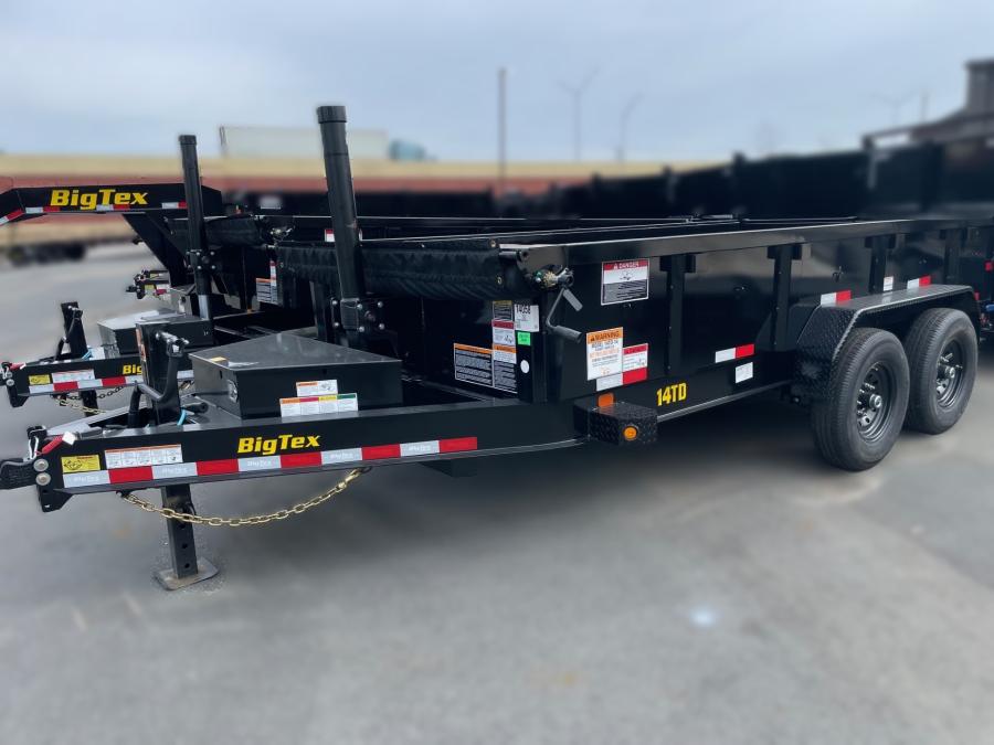 14TD Telescopic Dump Trailer 83″x14′ with 2′ sides image 0