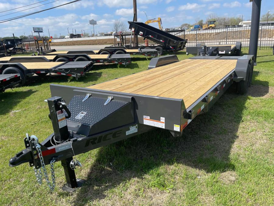 *PRICE DROP*2024 Rice Trailers- FMEH8223MR-MAGNUM 14K Tandem Axle(83”x20’+3’) Heavy Duty Equipment Trailer 36”Cleated Dovetail W/3’ Double Hinged, Spring Assisted Flip-Over MINI MEGA RAMPS #051264 image 0