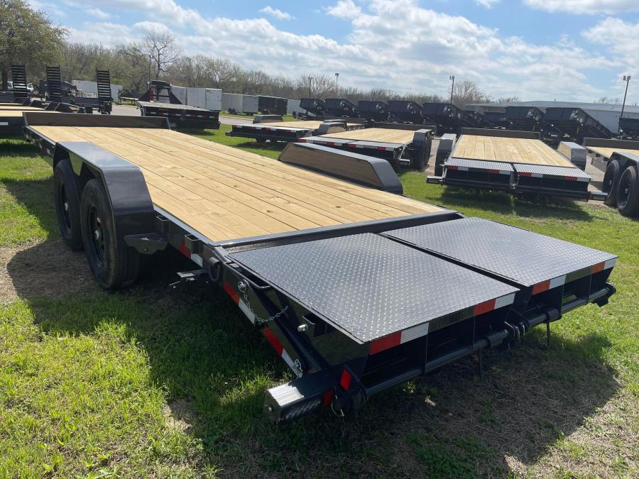*PRICE DROP*2024 Rice Trailers- FMEH8223MR-MAGNUM 14K Tandem Axle(83”x20’+3’) Heavy Duty Equipment Trailer 36”Cleated Dovetail W/3’ Double Hinged, Spring Assisted Flip-Over MINI MEGA RAMPS #051264 image 1
