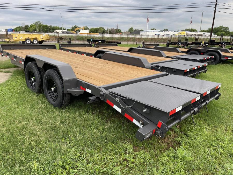*PRICE DROP*2024 Rice Trailers- FMEH8223MR-MAGNUM 14K Tandem Axle(83”x20’+3’) Heavy Duty Equipment Trailer 36”Cleated Dovetail W/3’ Double Hinged, Spring Assisted Flip-Over MINI MEGA RAMPS #051264 image 2