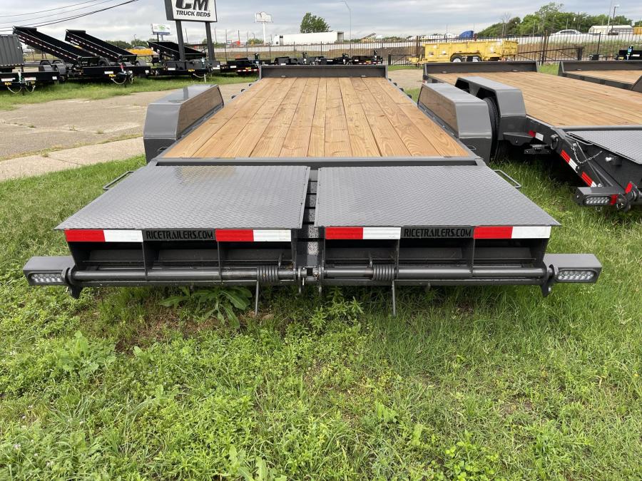 *PRICE DROP*2024 Rice Trailers- FMEH8223MR-MAGNUM 14K Tandem Axle(83”x20’+3’) Heavy Duty Equipment Trailer 36”Cleated Dovetail W/3’ Double Hinged, Spring Assisted Flip-Over MINI MEGA RAMPS #051264 image 4