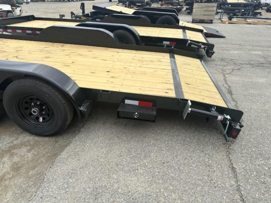 10CH 10,000# GVWR 18′ car hauler! Ramps are included for your heavier duty loads! image 1
