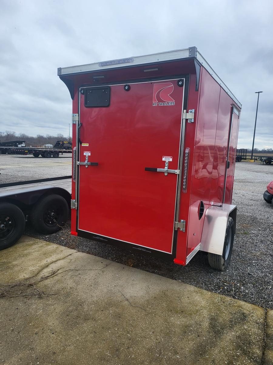 5 x 8 SA FLAT TOP WEDG ENCLOSED TRAILER BY RC image 1