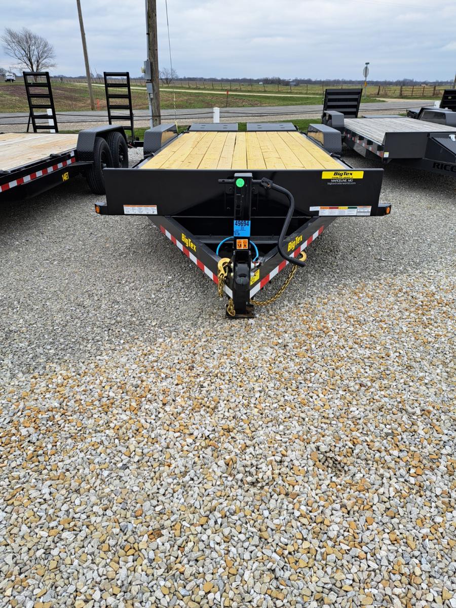 Big Tex 16ET 83″ x 17 + 3 (17ft Deck w/ 3ft Cleated Dovetail) Equipment Trailer w/ 17,500# GVWR, 17.5″ 16 Ply Tires image 1