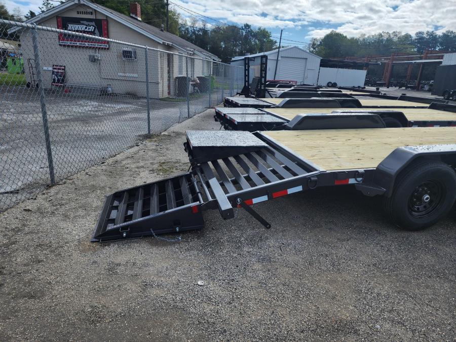 Rice Trailers MAGNUM 14K EQUIPMENT HAULER 18+3 GREY, Max Ramps, Tool Box, 10K Jack Image 2