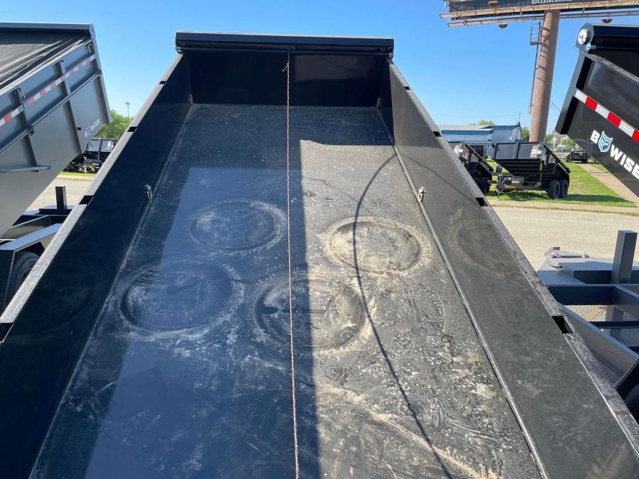 *PRICE DROP*2024 BWISE DLP14-15 15K (7’x14) 2ft Side Heavy Duty DUMP w/10K Hydraulic Hyjacker, Combo Gate, Spare Tire Included, 6’ Slide In Ramps, Tarp Kit-BLACK #004912 Image 3