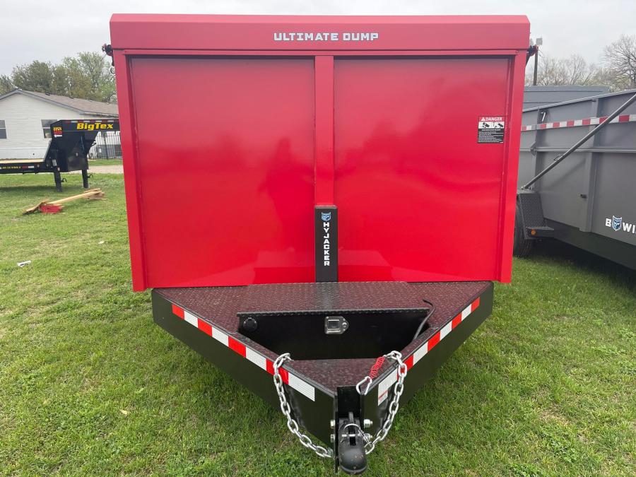 *PRICE DROP*2024 BWISE DU14-15 15K (82”x14) 48”w/20” Fold Down Sides, ULTIMATE Hydraulic DUMP w/10K Hy-draulic Hyjacker, 6’ Hydr. Gate, 6’ Hydr Ramp, Scissor Lift, Spare Tire Included, Spring Loaded Tarp Kit -RED #004886 image 4