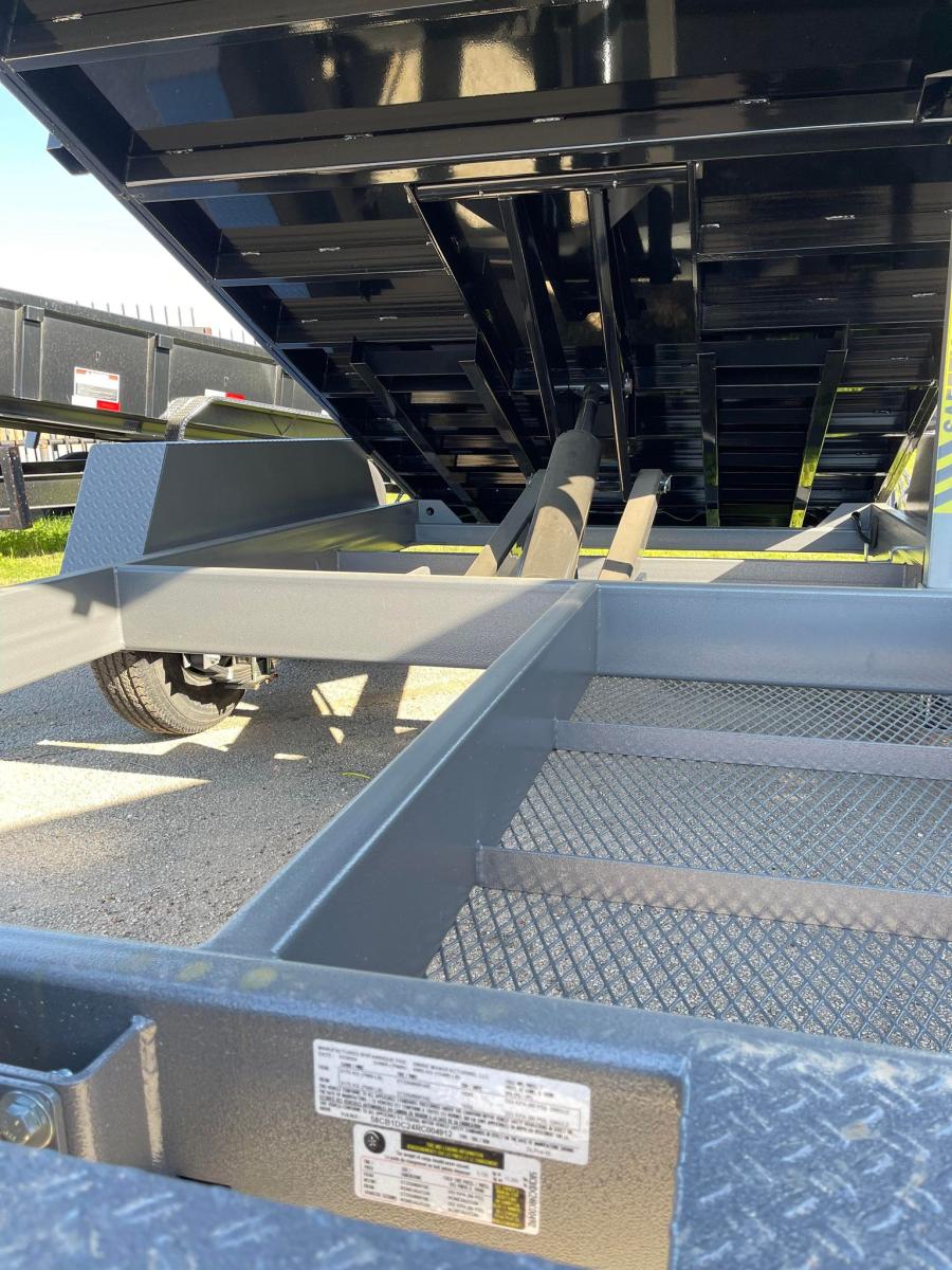*PRICE DROP*2024 BWISE DLP14-15 15K (7’x16′) 2ft Side Heavy Duty DUMP w/10K Hydraulic Hyjacker, Combo Gate, Spare Tire Included, 6’ Slide In Ramps, Tarp Kit-BLACK #004906 image 5