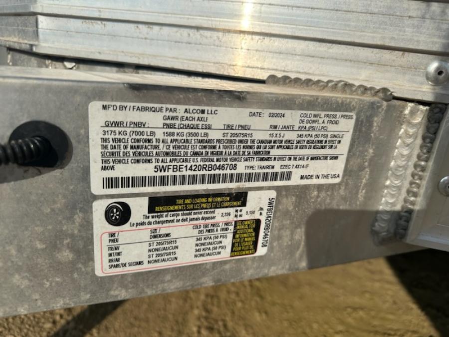 EZEC 7.4×14 E-Z HAULER ALUMINUM CARGO TRAILER BY MISSION image 3