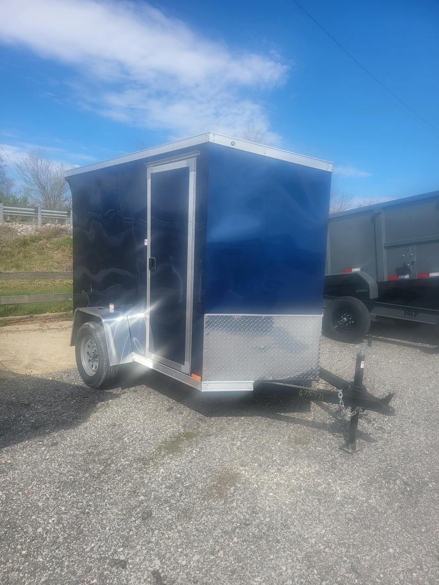 5 x 8 SA FLAT TOP WEDG ENCLOSED TRAILER BY RC image 0