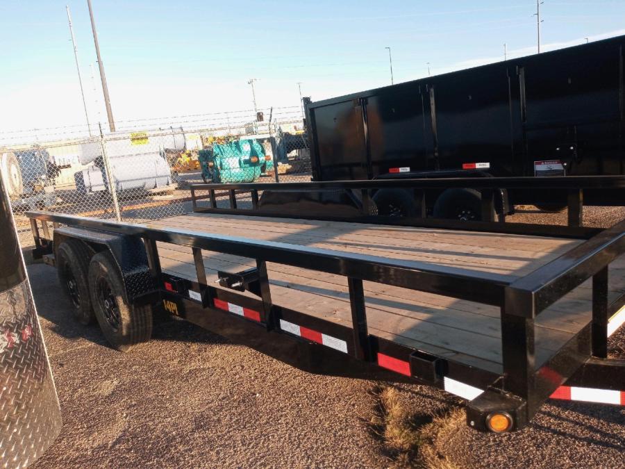 2024 Big Tex Heavy Duty Tandem Axle Pipe Top Utility Trailer 83”x 16’ w/ 4’ slide out ramps, spare tire mount, and dual brake axles. image 2
