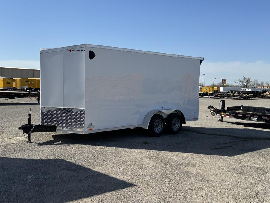 7 x 14 Tandem Axle FLAT TOP WEDGE ENCLOSED TRAILER image 0