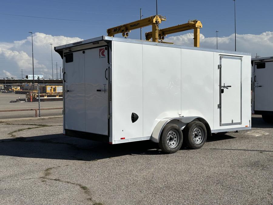 7 x 14 Tandem Axle FLAT TOP WEDGE ENCLOSED TRAILER image 2