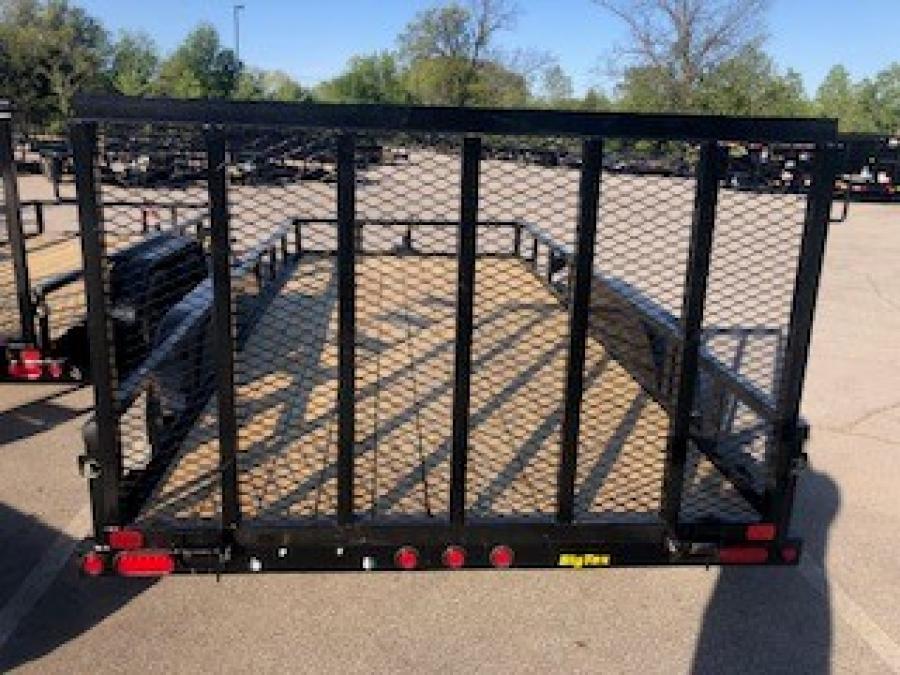 2024 Big Tex 70PI – Tandem Axle Pipe Top Utility Trailer 83” x 16’ w/ a 4′ spring-assisted ramp gate, spare tire mount, brakes image 2