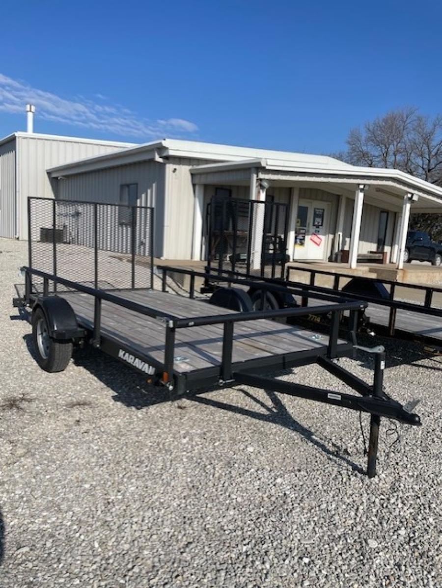 USED 2022 Karavan Utility Trailer 60″ X 12ft with fold down sides. image 3