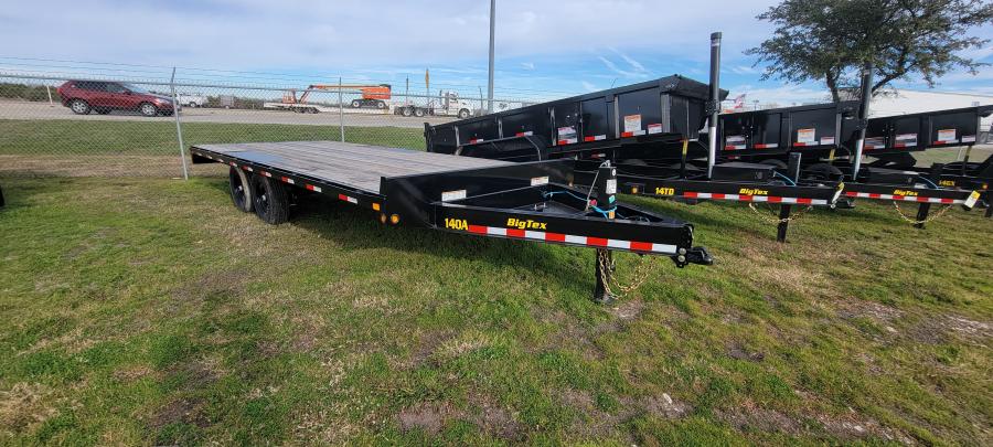 Big Tex 14OA-20BK-8SIR (102″W x 20’L with 8′ Slide-in Ramps, Heavy Duty Over-The-Axle Bumper Pull, Electric Brakes on Both Axles and Spare Tire Mount) image 0
