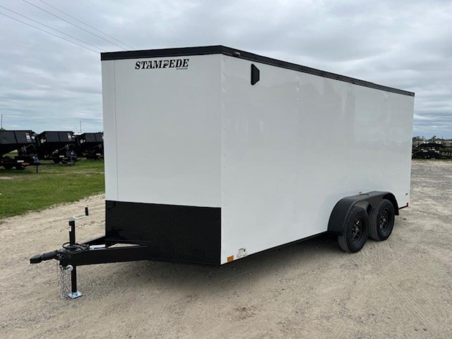 7 X 16 Tandem Axle Enclosed Trailer w/ Black-Out Package Image 0