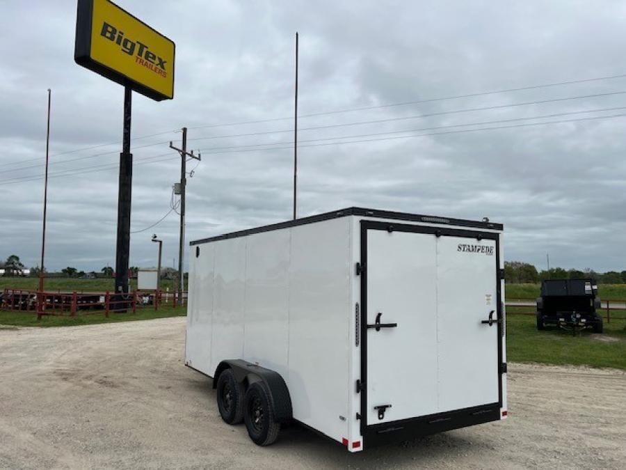7 X 16 Tandem Axle Enclosed Trailer w/ Black-Out Package Image 1
