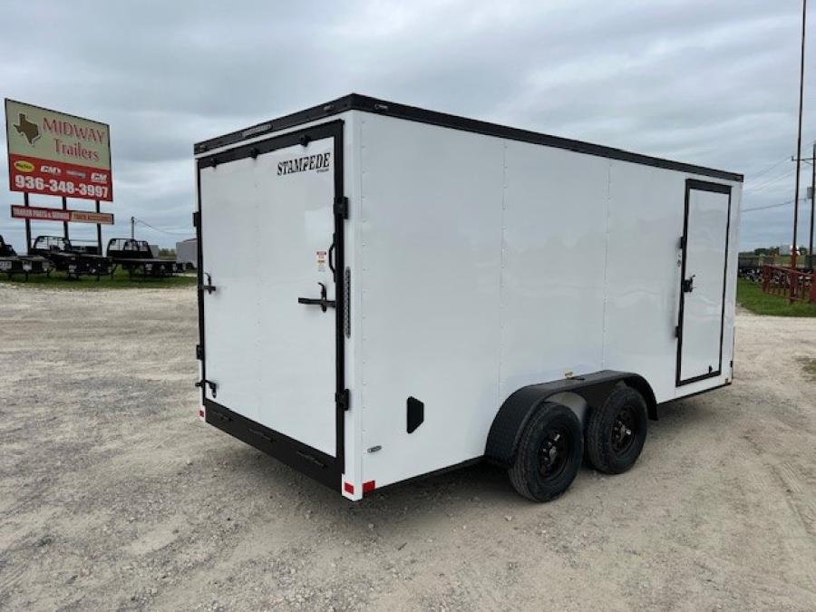 7 X 16 Tandem Axle Enclosed Trailer w/ Black-Out Package Image 2