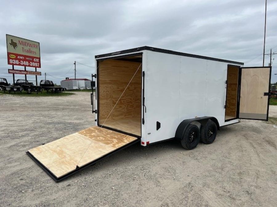 7 X 16 Tandem Axle Enclosed Trailer w/ Black-Out Package Image 3