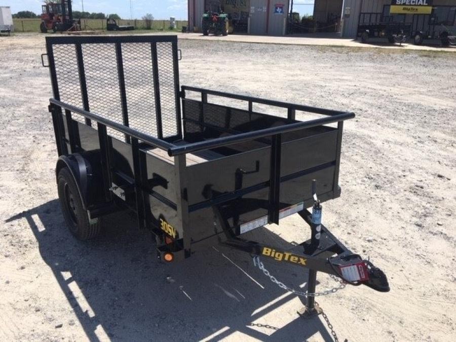 Big Tex 30SV-08BK (60″W x 8’L, Single Axle Vanguard Trailer with 4′ Spring Assist Ramp Gate and Spare Tire Mount) image 2