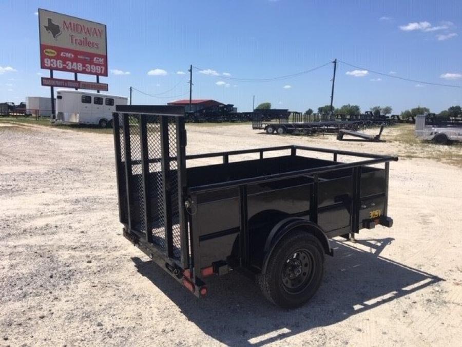 Big Tex 30SV-08BK (60″W x 8’L, Single Axle Vanguard Trailer with 4′ Spring Assist Ramp Gate and Spare Tire Mount) image 3