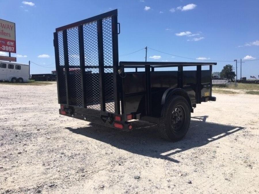 Big Tex 30SV-08BK (60″W x 8’L, Single Axle Vanguard Trailer with 4′ Spring Assist Ramp Gate and Spare Tire Mount) image 4