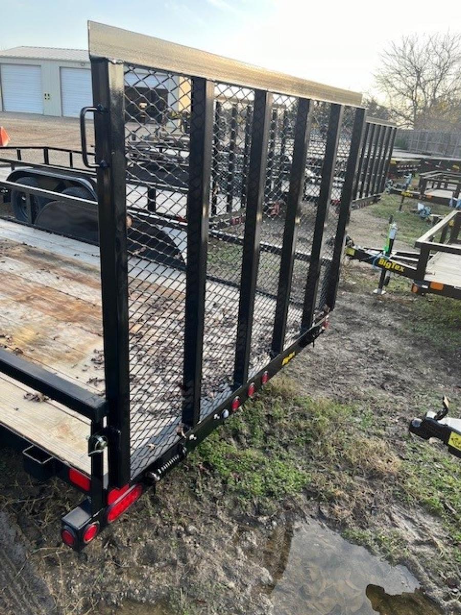 Big Tex 60PI-14BK4RG (77″W x 14’L, Tandem Axle Utility Trailer with 4′ Spring Assist Ramp Gate, Spare Tire Mount and Brakes on One Axle) image 4