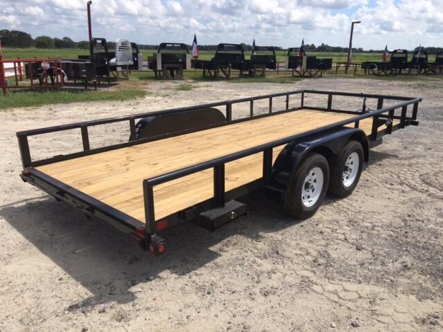 Big Tex 70PI-16XBK (83″W x 16’L, Tandem Axle Utility Trailer with 4′ Slide-in Ramps, Spare Tire Mount and Brakes on One Axle) image 4