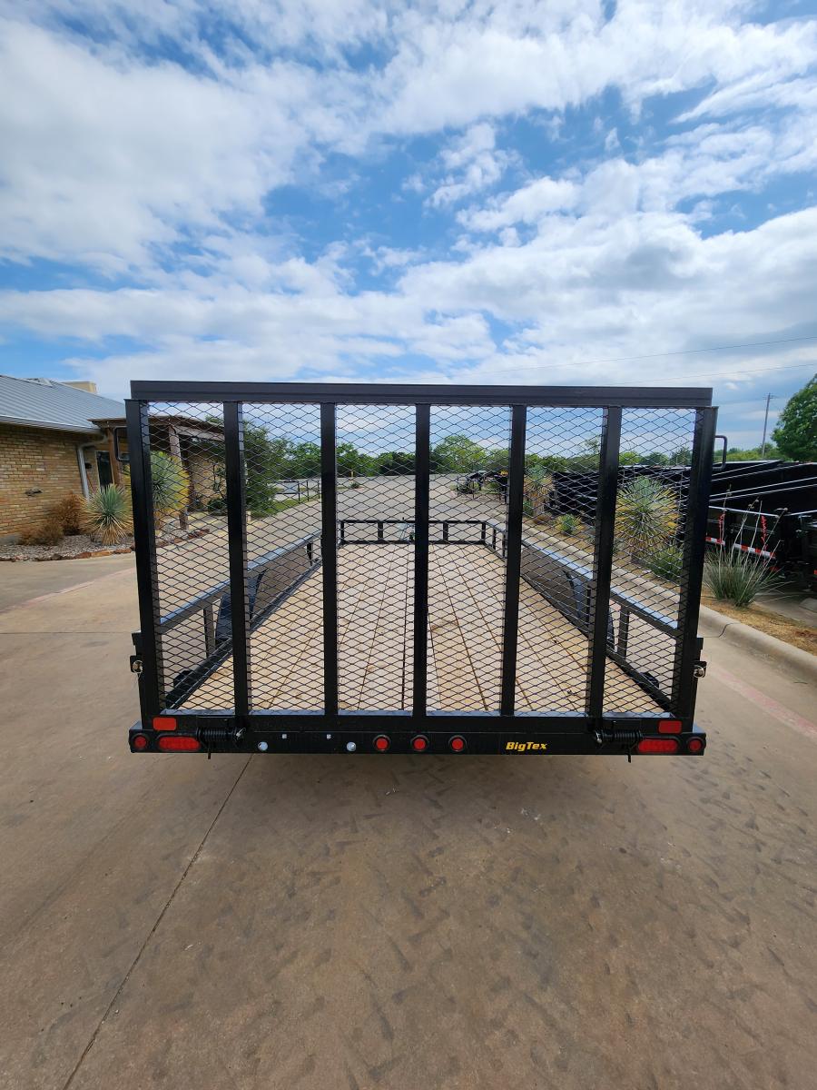 Big Tex 70PI-16XBK4RG (83″W x 16’L, Tandem Axle Utility Trailer with 4′ Spring Assist Ramp Gate, Spare Tire Mount and Brakes on One Axle) image 3