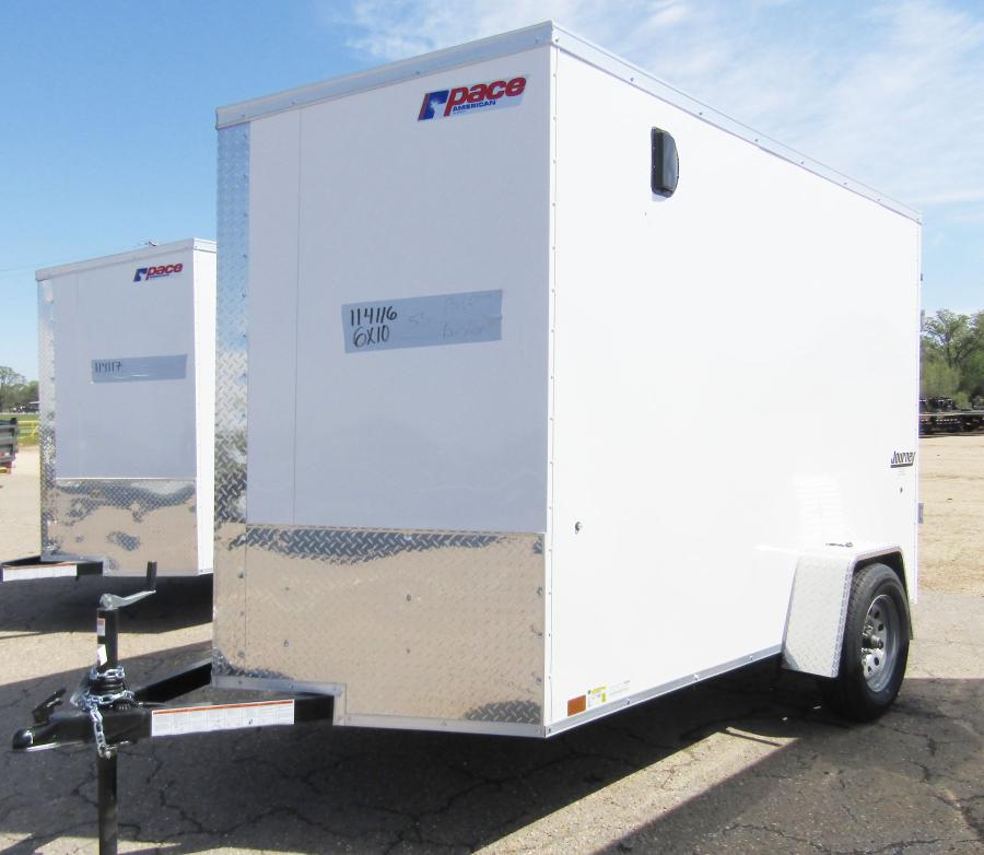 Price reduced STORM DAMAGE in description! Pace 6×10 cargo with ramp #14116 image 0
