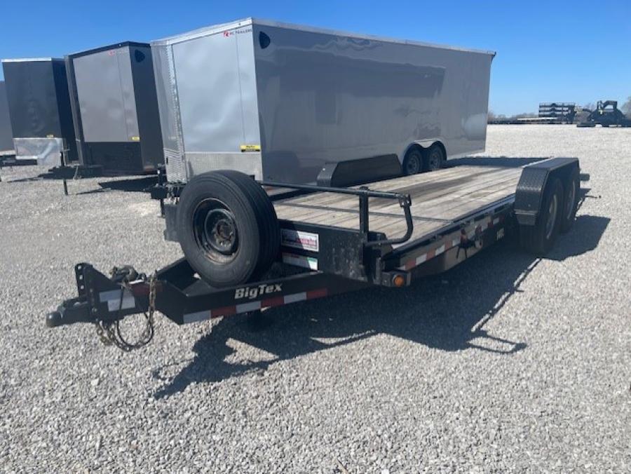 USED Big Tex 14TL 14,000# GVWR Tilt Trailer w/ 4ft Stationary and 16ft Tilt Deck & 14 Ply Tires and Spare Included! image 0