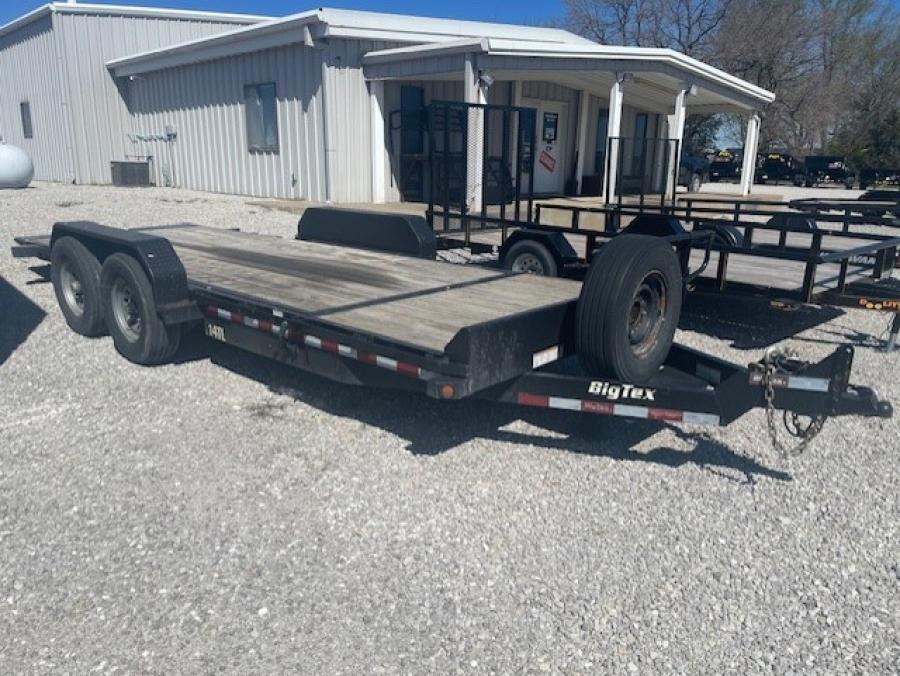 USED Big Tex 14TL 14,000# GVWR Tilt Trailer w/ 4ft Stationary and 16ft Tilt Deck & 14 Ply Tires and Spare Included! image 1