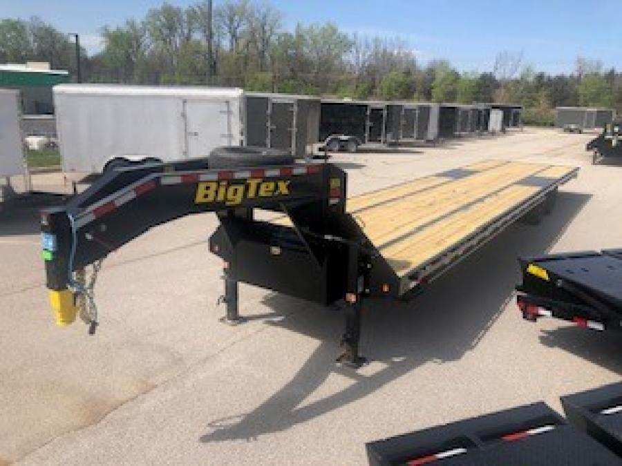 2024 Big Tex 22GN – dual-wheel tandem axle 40′ gooseneck trailer w/ 8′ slide-out ramps, tool box, spare tire image 1