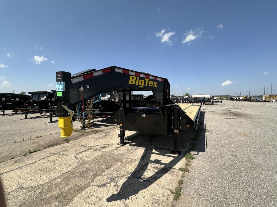 2024 Big Tex 25GN 25.9K Tandem Dual Gooseneck w/ 12k axles 102″x40′ w/ 8′ Slide in Ramps and spare tire image 0