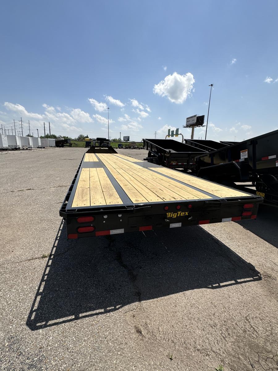 2024 Big Tex 25GN 25.9K Tandem Dual Gooseneck w/ 12k axles 102″x40′ w/ 8′ Slide in Ramps and spare tire image 1