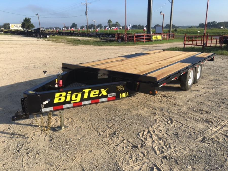 Big Tex 14OA 14K OVER/AXLE FLAT (8.6×20) 8″ FRAME BLACK image 1