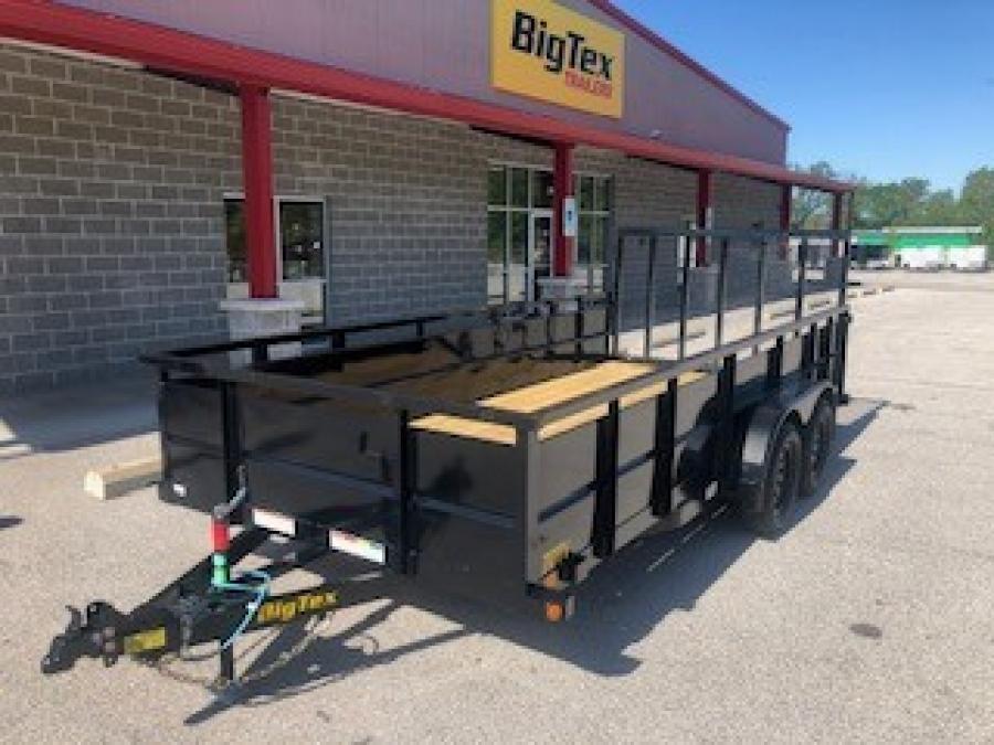 2024 Big Tex 70TV – 83″ x 16′ Tandem Axle Landscape Trailer w/ 4′ spring assisted ramp gate, spare tire mount, brakes image 0