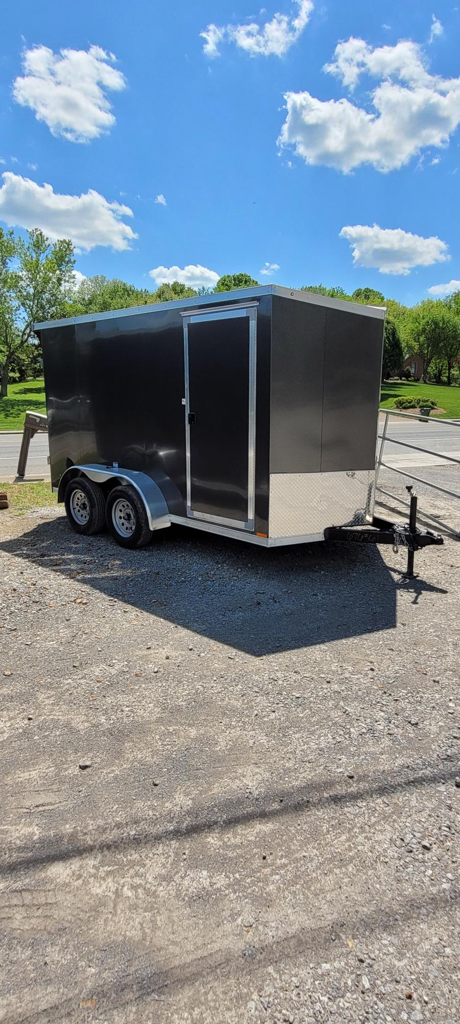 MSWT MTI STL V-NOSE ENCL - 6X12 T2 CHARCOAL DD 66" HT Image 0